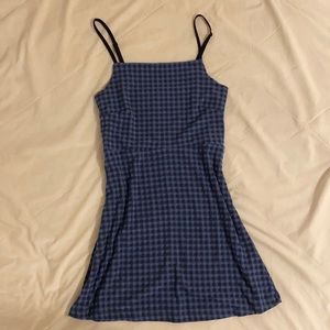 Urban Outfitters Soft Blue Checkered Dress